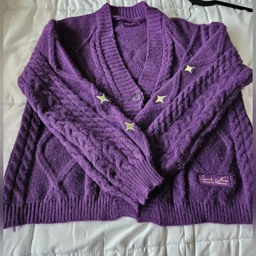 Taylor Swift Speak Now (Taylor’s Version) Purple Cardigan XL/2XL Authentic - Picture 1 of 9